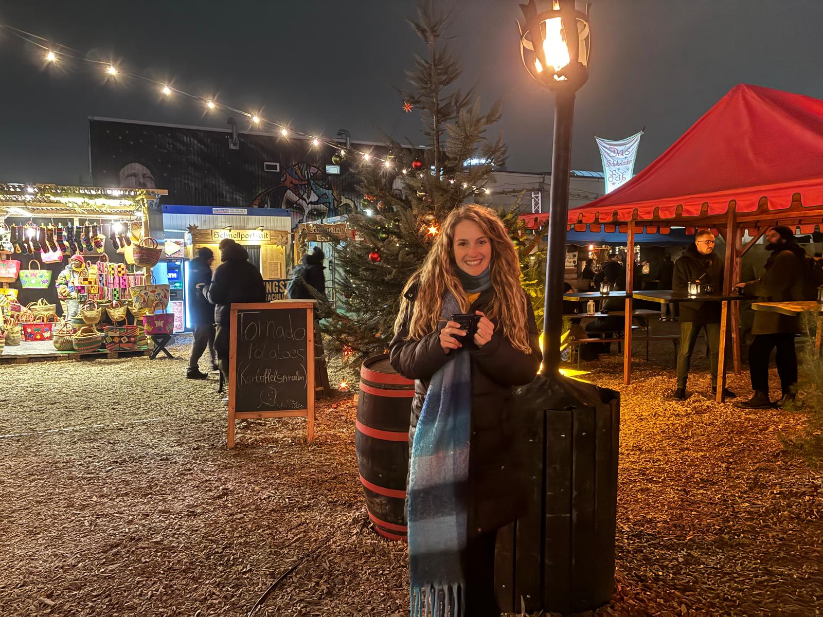 Tina at a Christmas market